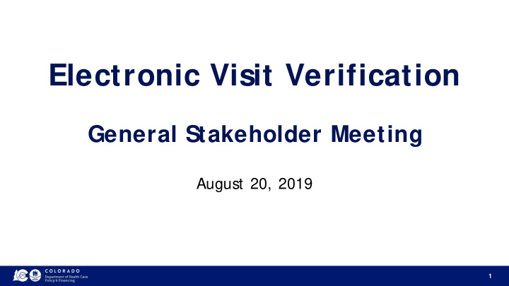 electronic visit verification