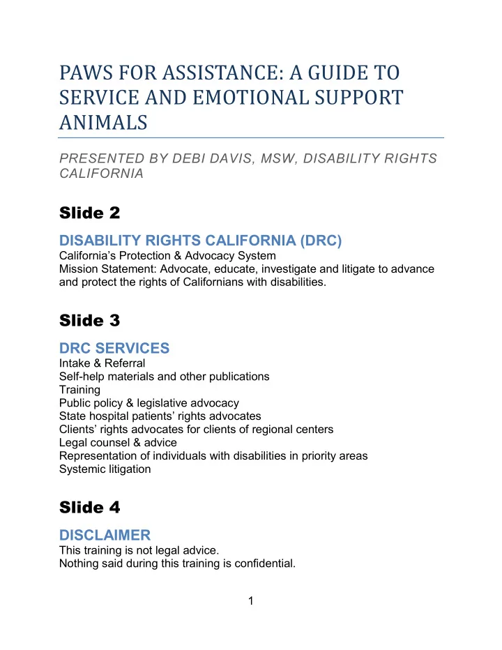 paws for assistance a guide to service and emotional