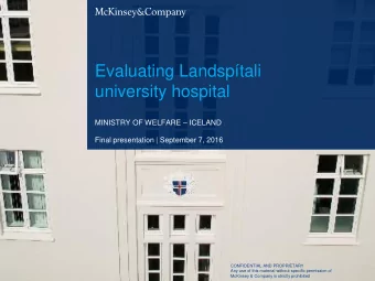 Evaluating Landsptali  university hospital MINISTRY OF WELFARE  ICELAND  Final presentation |
