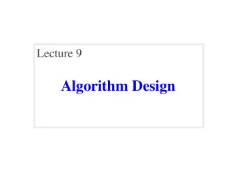 Algorithm Design  Announcements for Today  Assignment 1  Reading   We have finished grading!