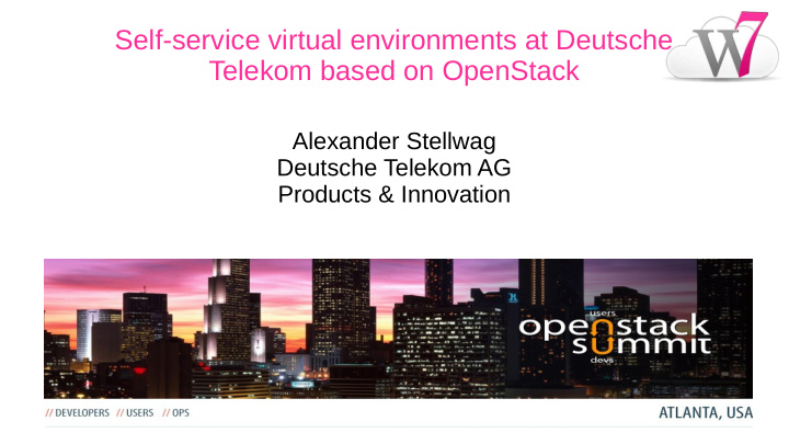 self service virtual environments at deutsche telekom