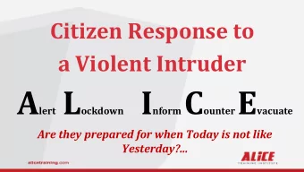 A.L.I.C.E. Presentation Goal: You will be able to  understand the reasoning behind the  ALICE