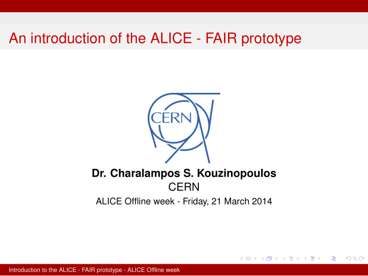 an introduction of the alice fair prototype