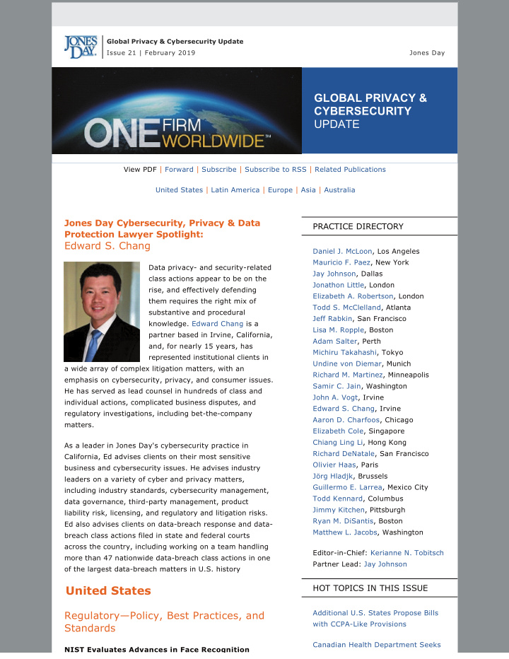 global privacy cybersecurity update