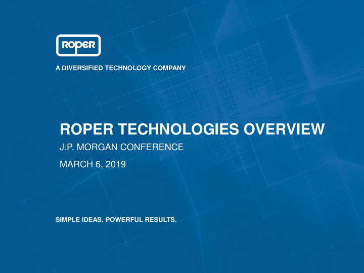 roper technologies overview