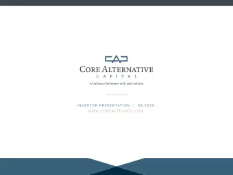 I N V E S T O R  P R E S E N T A T I O N   /   0 6 . 2 0 2 0  TABLE OF CONTENTS  INTRODUCTION TO