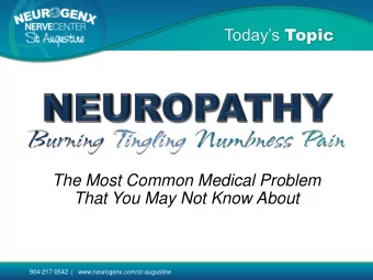 The Most Common Medical Problem  That You May Not Know About 904-217-0542  |