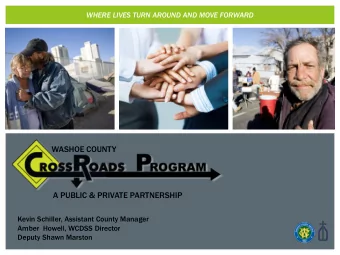 WASHOE COUNTY  A PUBLIC &amp; PRIVATE PARTNERSHIP  Kevin Schiller, Assistant County Manager  Amber