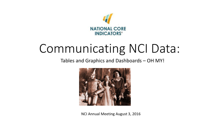 communicating nci data