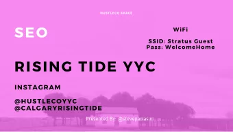 SEO SSID : Stratus Guest Pass : WelcomeHome RISING TIDE YYC INSTAGRAM @ HUSTLECOYYC @