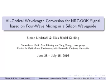 All-Optical Wavelength Conversion for NRZ-OOK Signal  based on Four-Wave Mixing in a Silicon