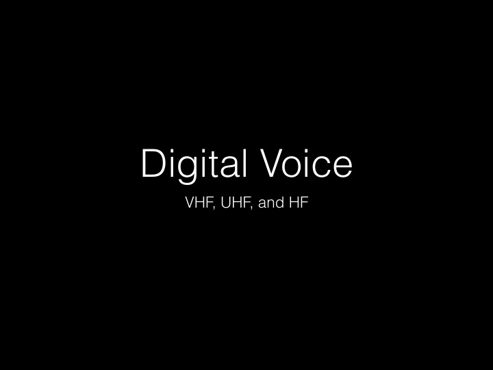 digital voice