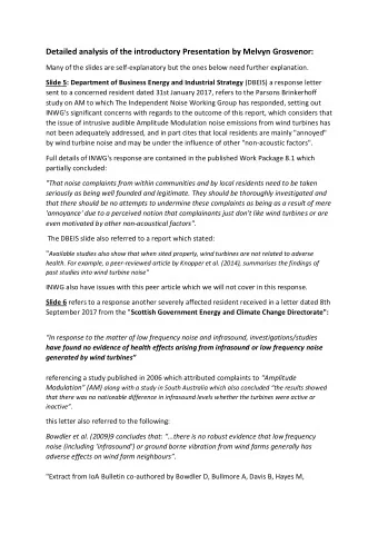 Detailed analysis of the introductory Presentation by Melvyn Grosvenor:  Many of the slides are