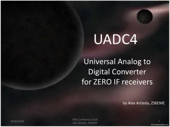 UADC4  Universal Analog to  Digital Converter  for ZERO IF receivers  by Alex Artieda, ZS6EME  EME