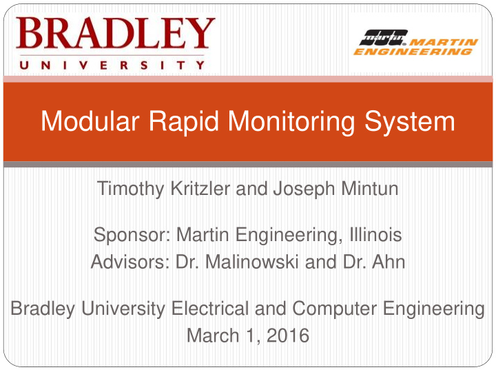 modular rapid monitoring system
