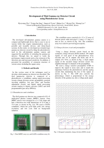 Development of Tiled Gamma-ray Detector Circuit  using Photodetector Array Kyeyoung Cho a ,