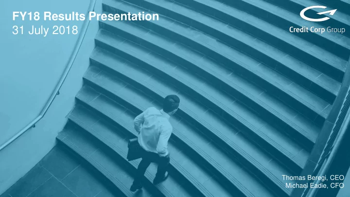 fy18 results presentation 31 july 2018
