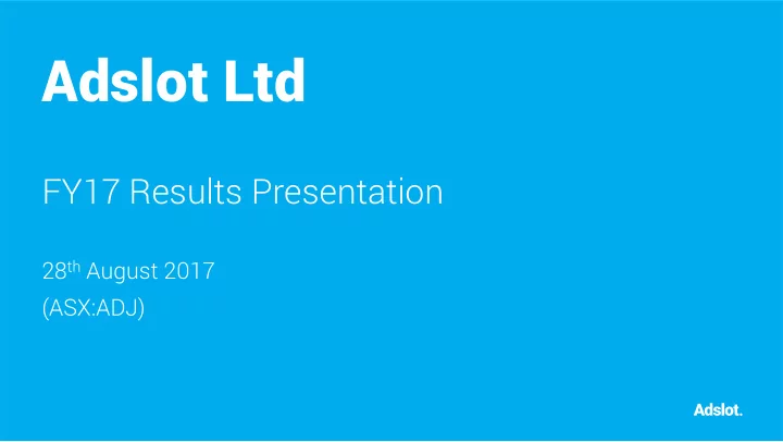 adslot ltd