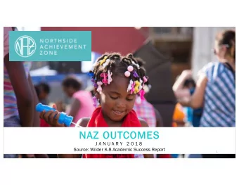 NA  NAZ OUTCOMES  J A N U A R Y  2 0 1 8  Source: Wilder K-8 Academic Success Report  1  KE  KEY
