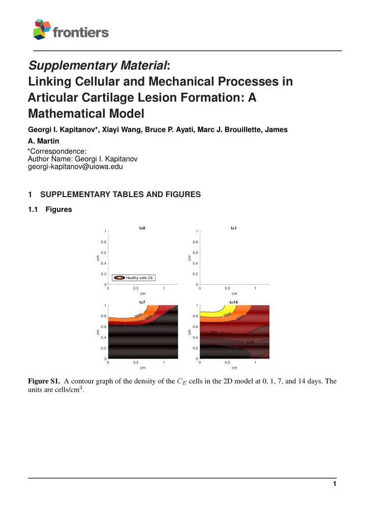 supplementary material linking cellular and mechanical