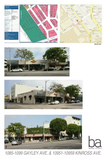 1085-1099 GAYLEY AVE. &amp; 10951-10959 KINROSS AVE.  UP  AREA LEGEND  RETAIL  447 SF  (E) GARAGE
