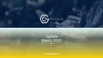 March 2020  www.growthco.uk  www.growthco.uk  www.growthco.uk  Classified: Internal Personal and