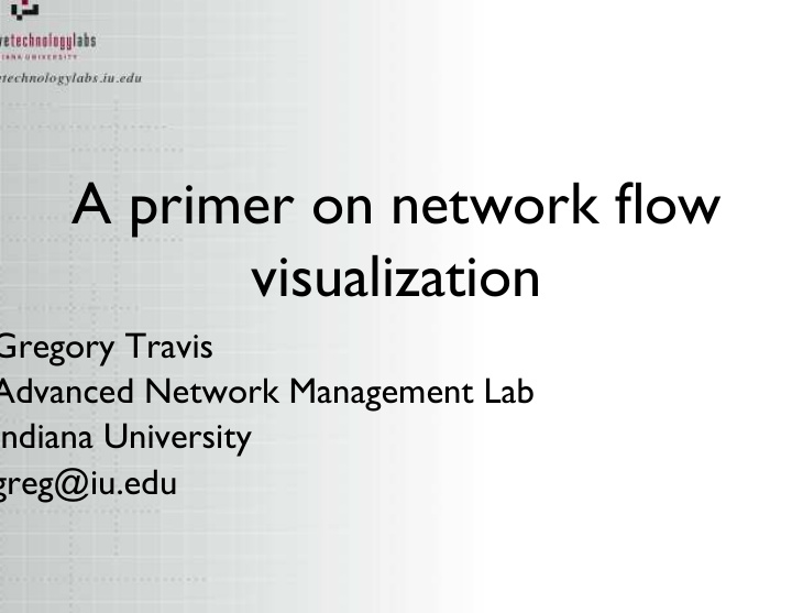 a primer on network flow visualization