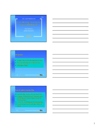 1  Nuclear Liability Insurance Risk  Nuclear Liability Insurance Risk  Nuclear Liability Insurance