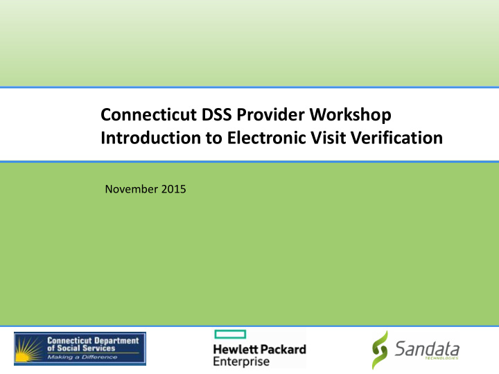 connecticut dss provider workshop introduction to