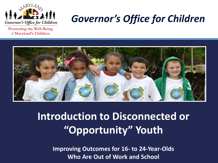 introduction to disconnected or opportunity youth