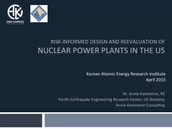 NUCLEAR  POWER  PLANTS  IN  THE  US    Korean  Atomic  Energy  Research