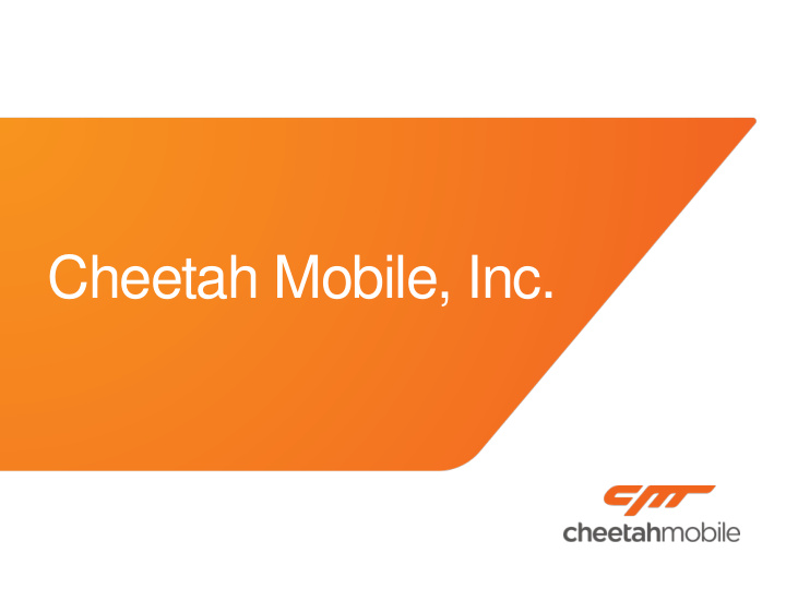 cheetah mobile inc disclaimer