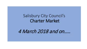 4  4 March 2018  2018 a  and o  on..  Introduction to the Council  Our Charter Market  4 March