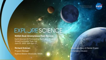 NASA Dual-Anonymous Peer Review  Earth Science US Participating Investigator Program  Virtual