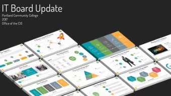 IT Board Update  Portland Community College  2017  Office of the CIO  1  Agenda  1.  IT Strategy