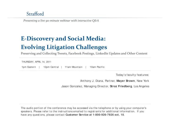 e discovery and social media y evolving litigation