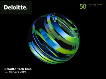 Deloitte Tech Club  19. februra 2019  Exponea  WRITE HERE SOMETHING  MEET  CHALLENGES of  OUR