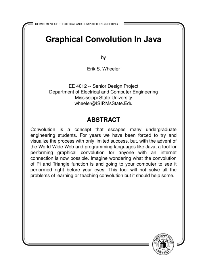 graphical convolution in java