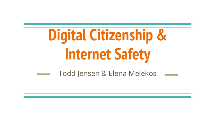 digital citizenship internet safety