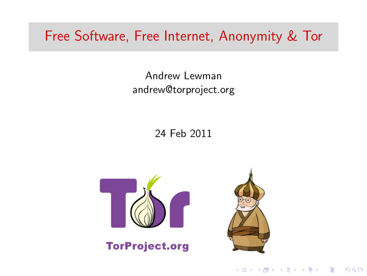 free software free internet anonymity tor