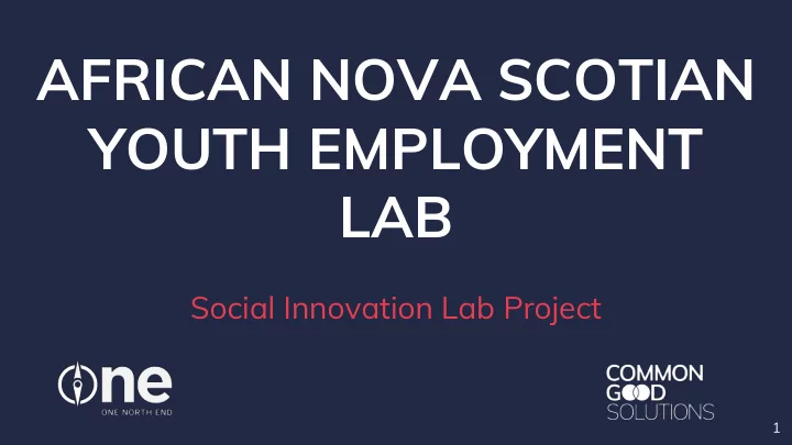 african nova scotian youth employment