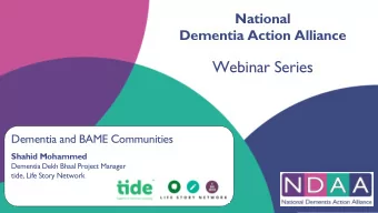 Webinar Series  Dementia and BAME Communities  Shahid Mohammed  Dementia Dekh Bhaal Project Manager