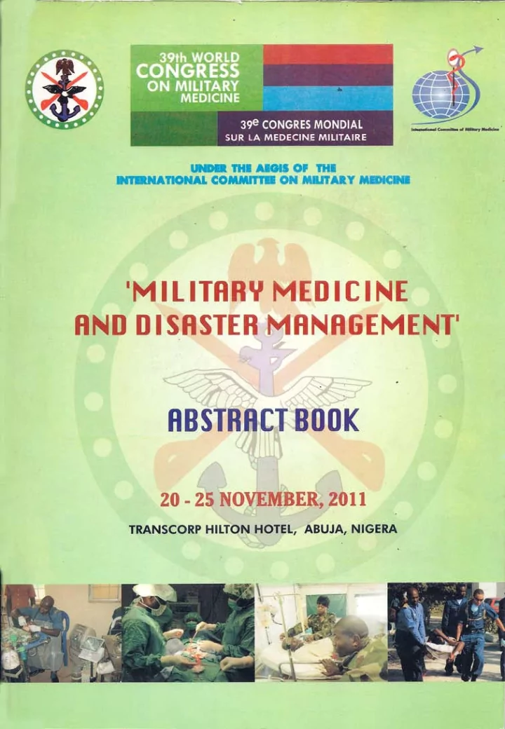 39 th world congress on military medicine
