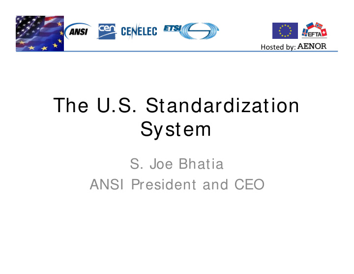 the u s standardization system