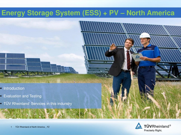energy storage system ess pv north america