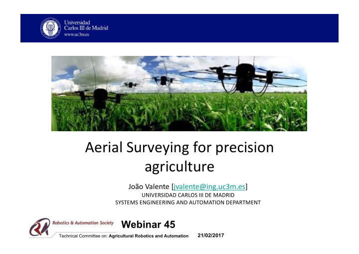 aerial surveying for precision agriculture