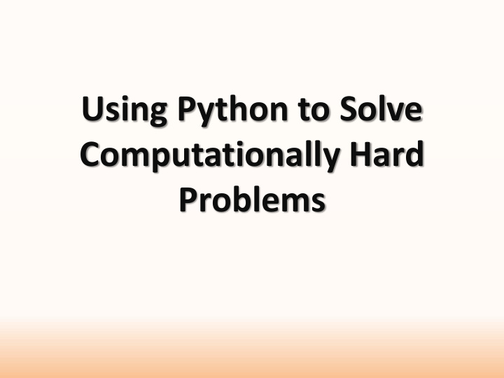 using python to solve