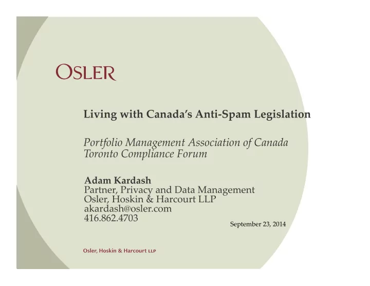 living with canada s anti spam legislation portfolio