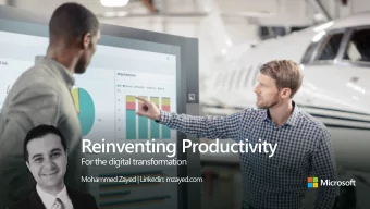Reinventing Productivity  For the digital transformation  Mohammed Zayed | Linkedin: mzayed.com