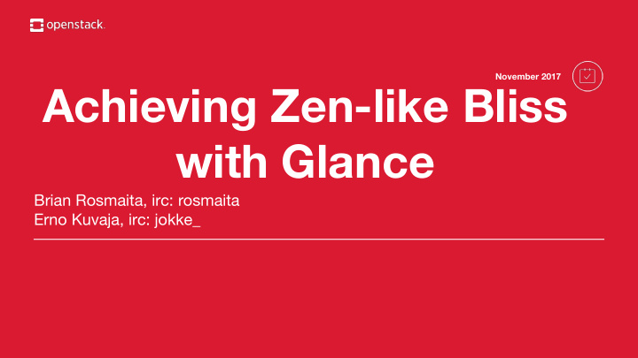 achieving zen like bliss with glance